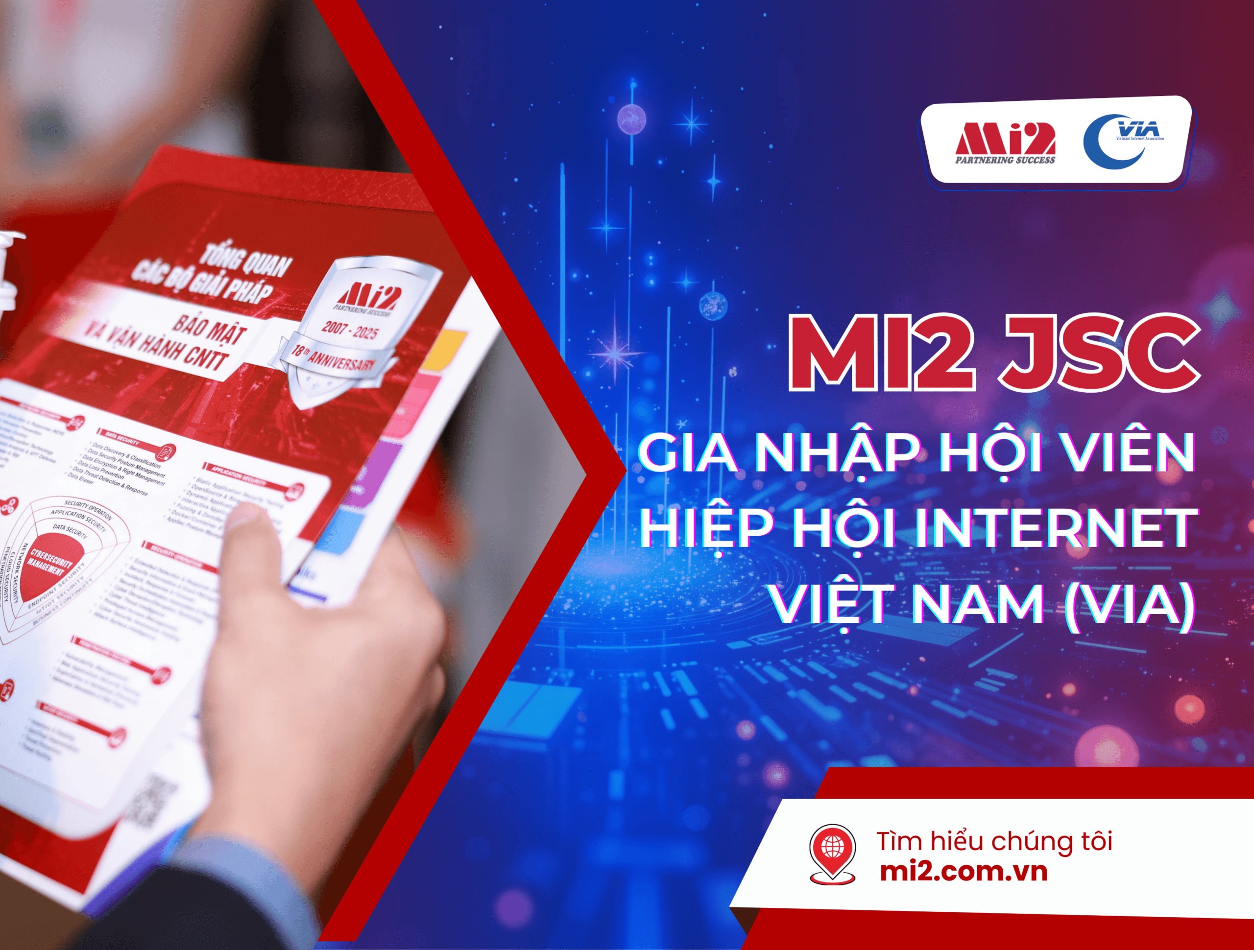 MI2 GIA NHẬP HIỆP HỘI INTERNET VIỆT NAM (VIA): KHẲNG ĐỊNH ĐỒNG HÀNH VỚI AN TOÀN THÔNG TIN QUỐC GIA