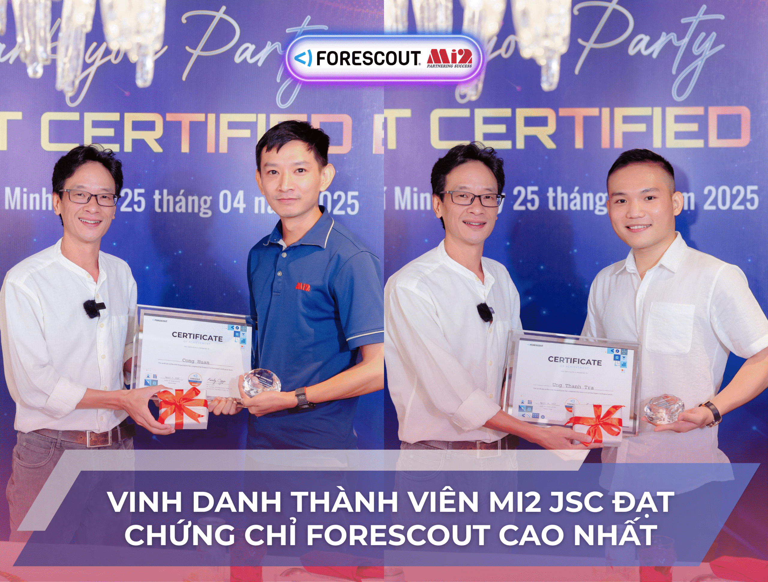 Đột phá chuyên môn: Thành viên Mi2 JSC đạt chứng chỉ Forescout cao nhất